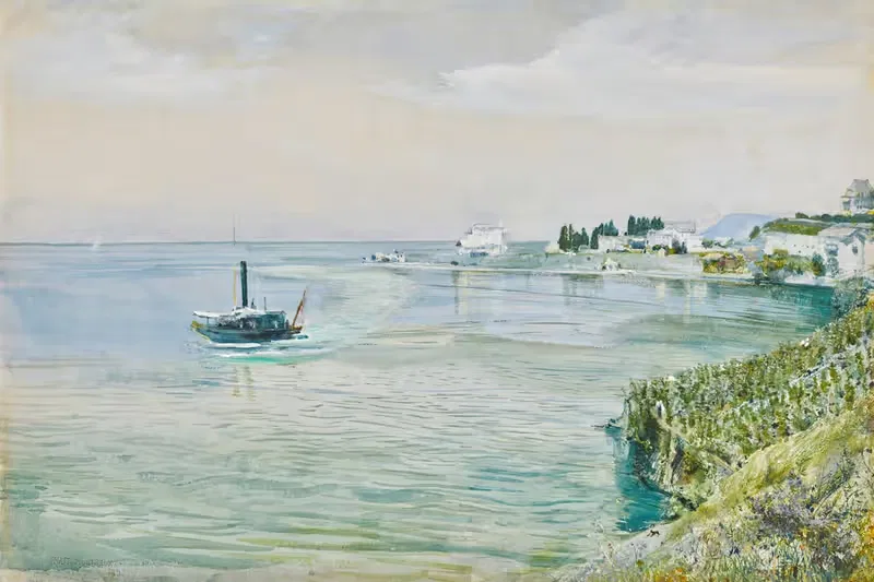 Trait, Montreux, Lake Geneva — John William Inchbold