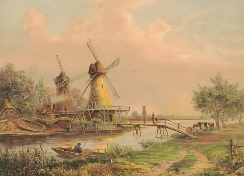 Лето в Голландии by Жозеф Хувер, 1892 — digital art print download
