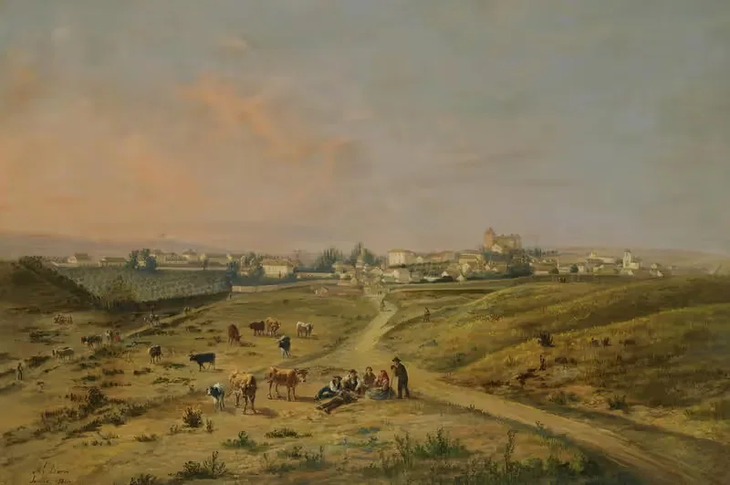 Андалузский пейзаж by Мануэль Баррон и Каррильо, 1860 — digital art print download