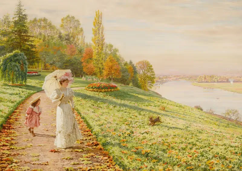 Promenade d’automne by Marie-François Firmin-Girard — digital art print download