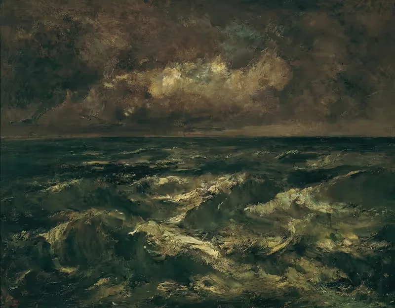 Штормовое море (Бурное море) by Нарцисс-Виржиль Диаз де Ла Пенья, 1871 — digital art print download