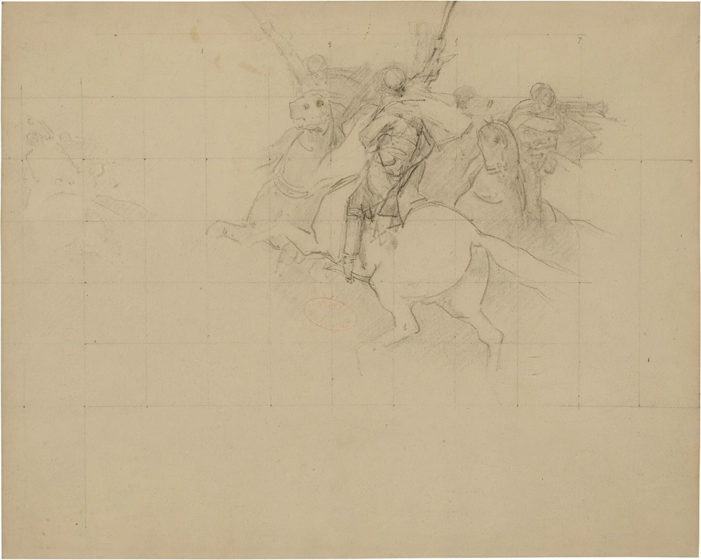 Compositional Study of a Charging Algerian Horseman — Paul Delamain