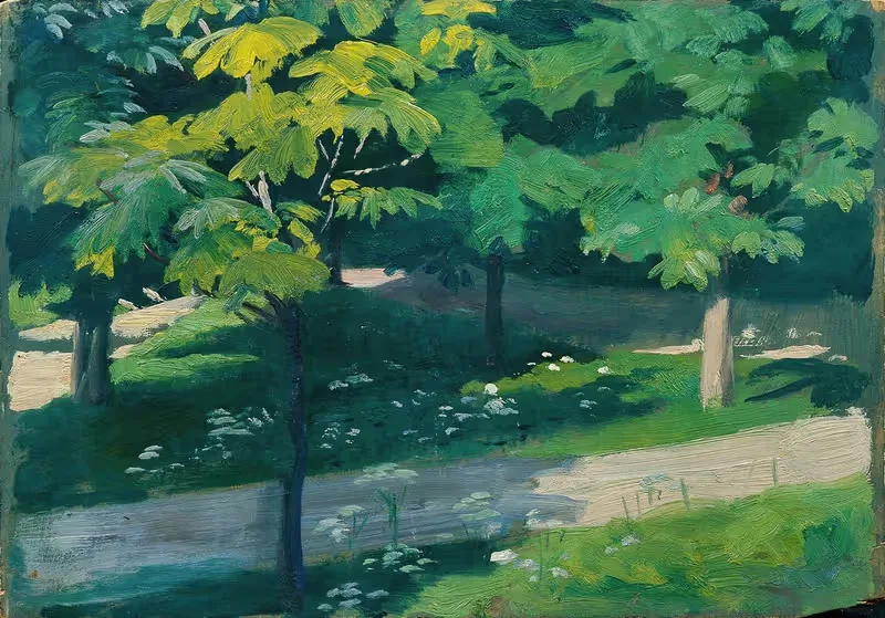 Аллея каштанов by Отто Фридрих, 1905-1910 — digital art print download