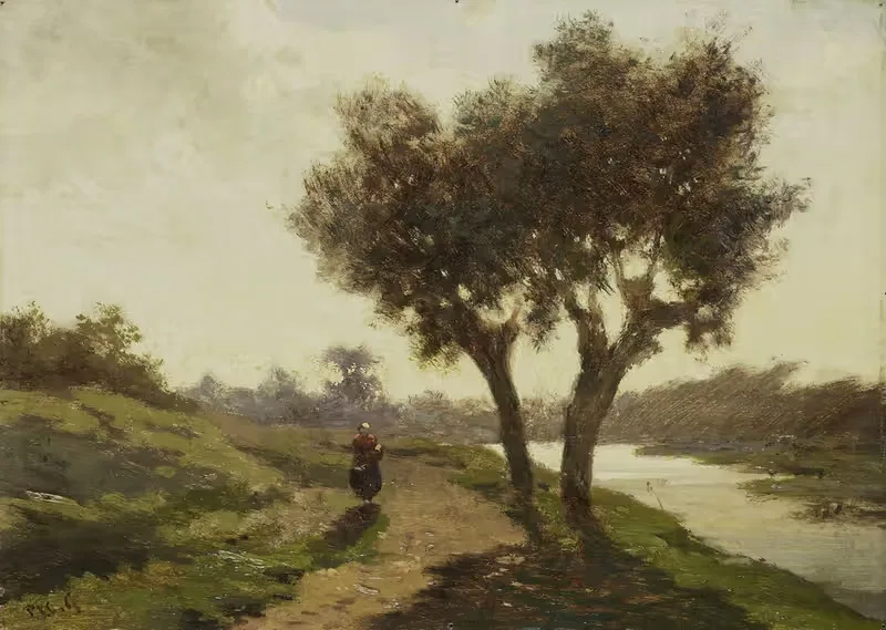Пейзаж с двумя деревьями by Поль Жозеф Константин Габриэль, 1860 - 1867 — digital art print download