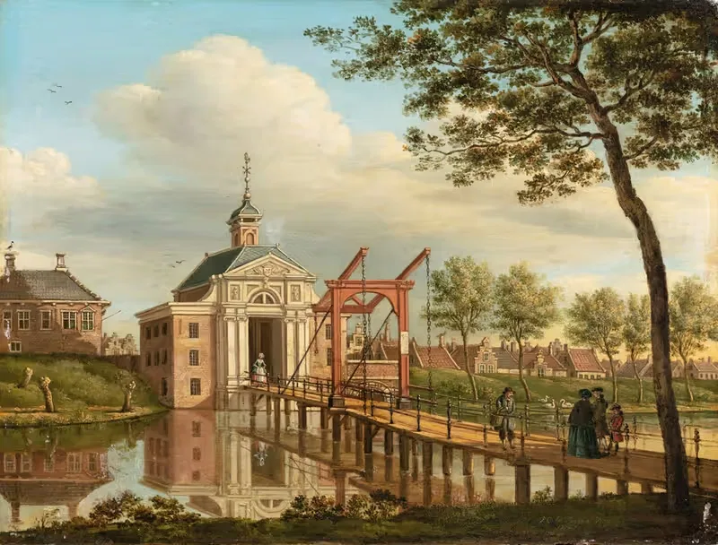 A View Of Marepoort, Leiden — Paulus Constantijn la Fargue