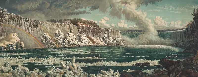 Niagara Falls in winter by Peter Cauierair, 1890 — digital art print download