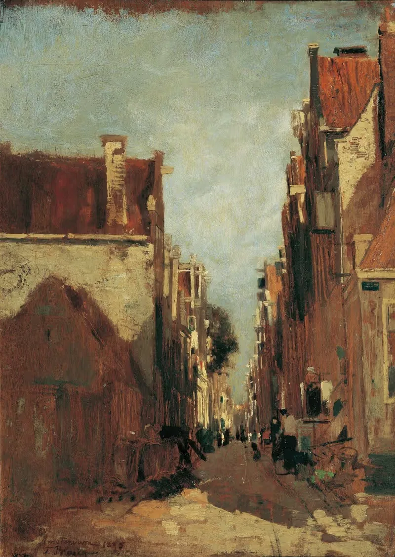Straße in Amsterdam by Tina Blau, 1875 — digital art print download