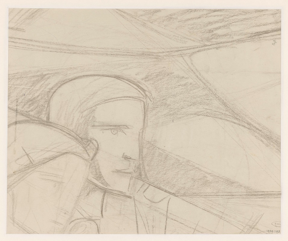 Gedeelte van een compostie met twee koppen — Richard Nicolaüs Roland Holst