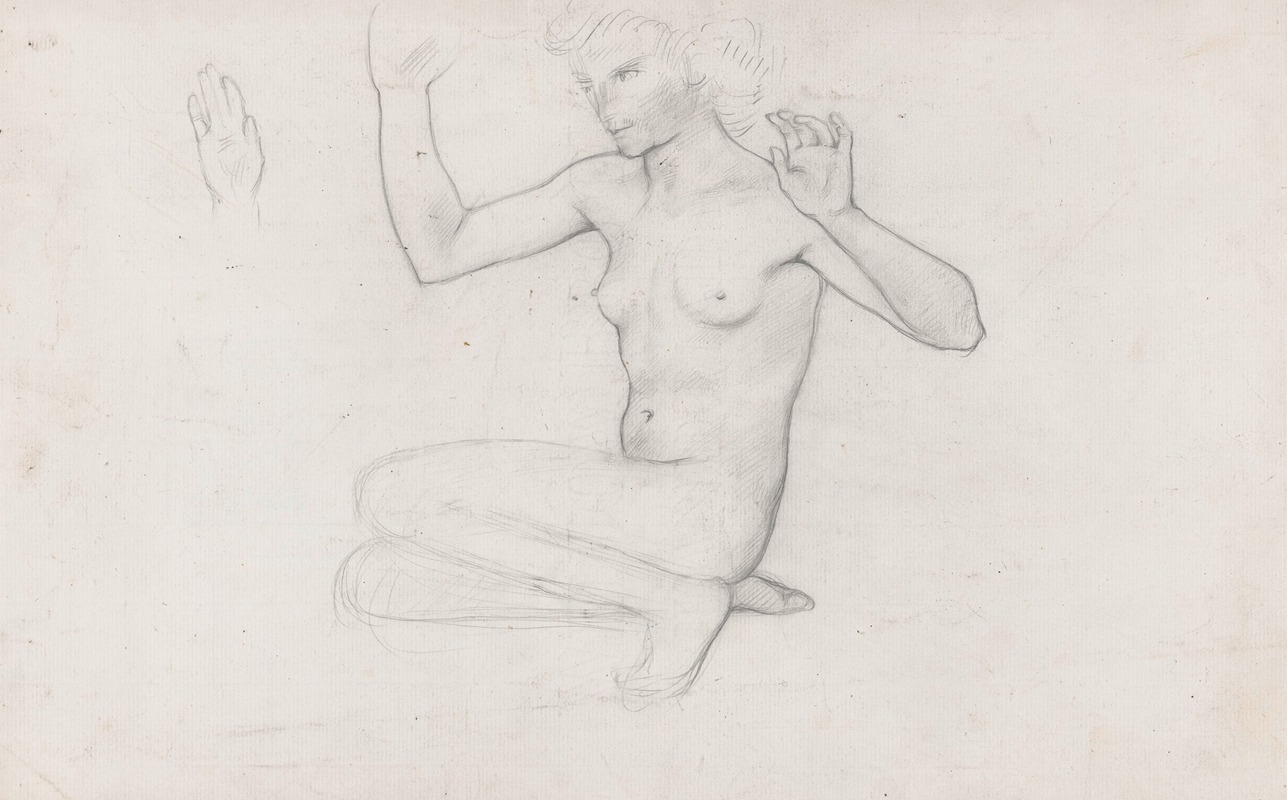 Gehurkte naakte vrouw by Ричард Николаус Роланд Хольст, 1878 - 1938 — digital art print download