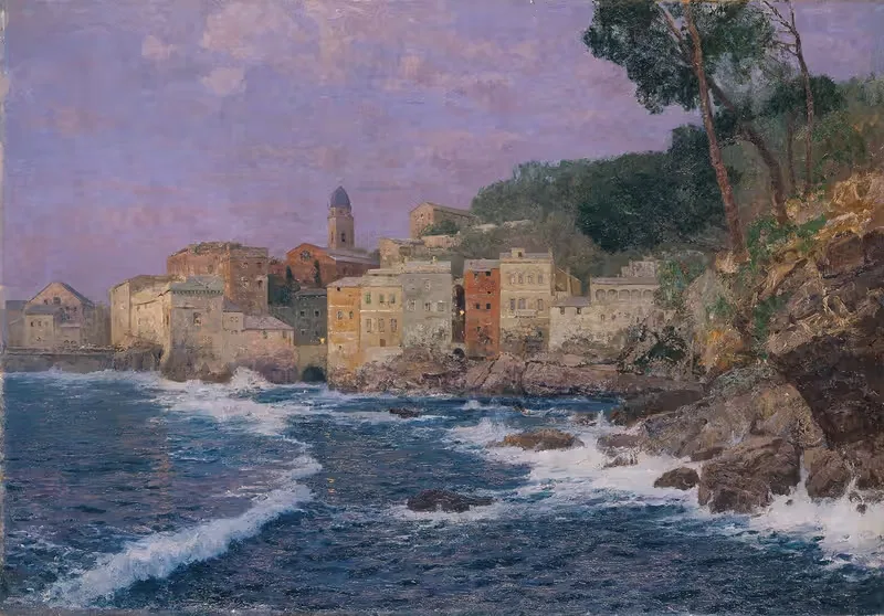 Город на Ривьере by Альфред Цофф, 1897 — digital art print download