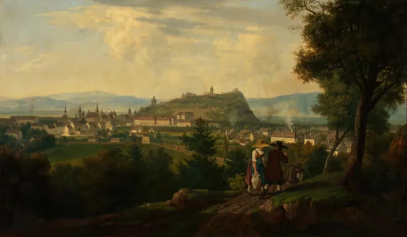 Graz mit Schlossberg by Alois von Saar, 1829 — digital art print download