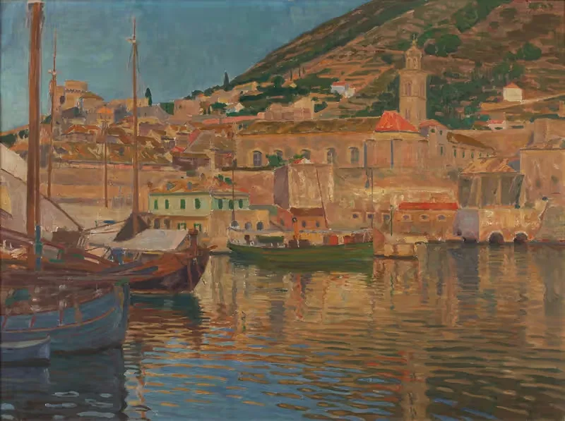 Портовая сцена у Рагузы by Антон Новака, 1912 — digital art print download