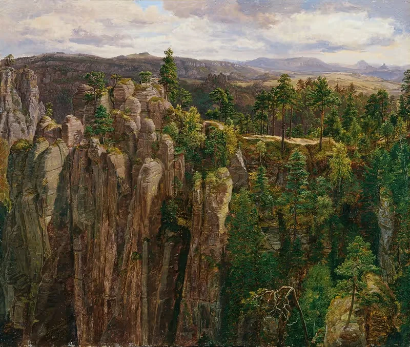 Im Elb-Sandsteingebirge by Anton Schiffer, 1841 — digital art print download