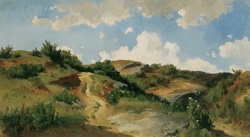 Ungarische Landschaft by August Schaeffer von Wienwald, 1870 — digital art print download
