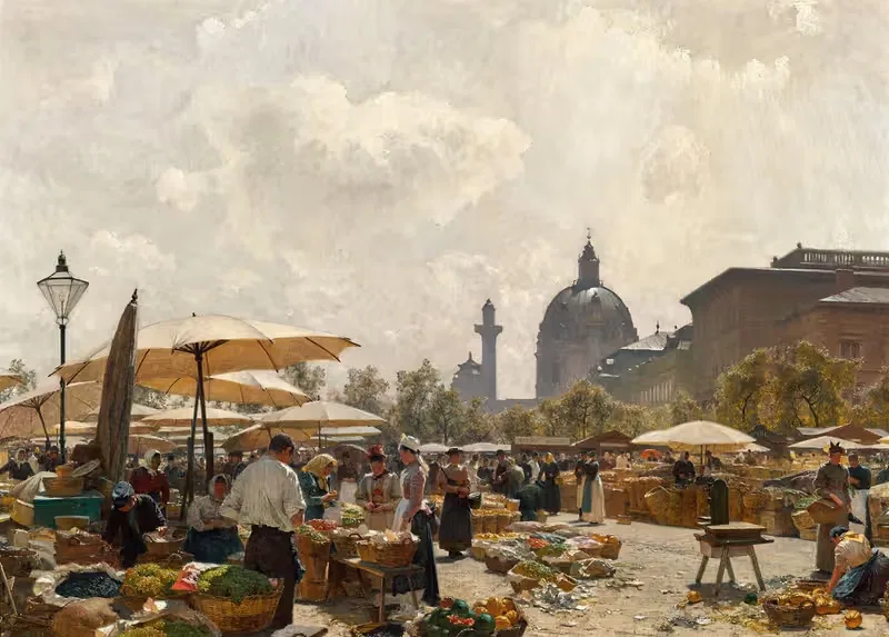 Насчмаркт в Вене by Карл Молл, 1894 — digital art print download