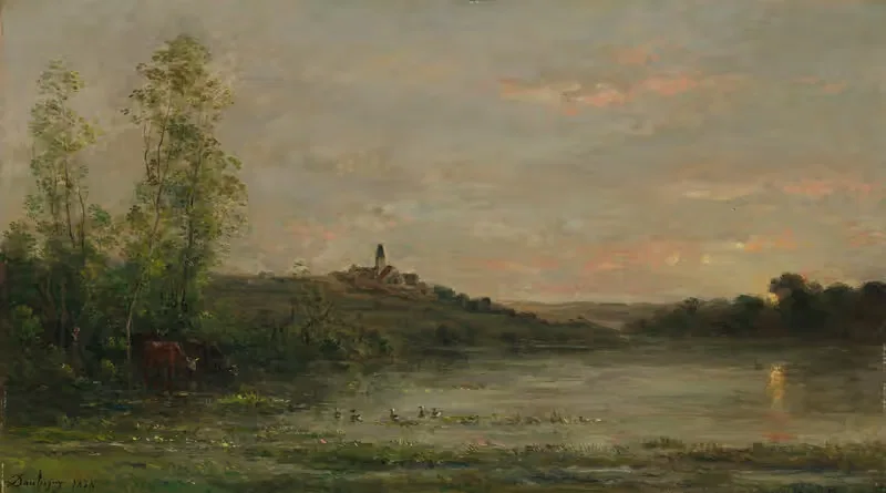 Сена; утро by Шарль Франсуа Дюбини, 1874 — digital art print download