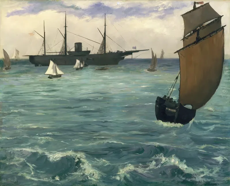 The 'Kearsarge' at Boulogne — Édouard Manet