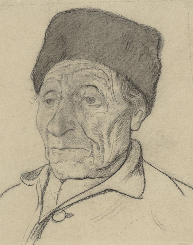 Kop van een oude man met een muts — Richard Nicolaüs Roland Holst
