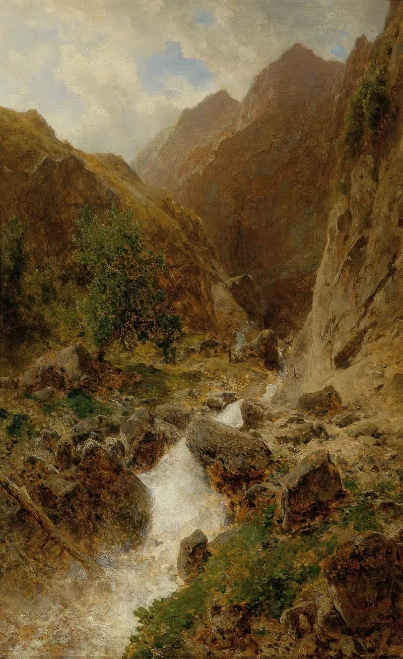Дикий поток by Эдуард Пейтнер фон Лихтенфельс, 1893 — digital art print download