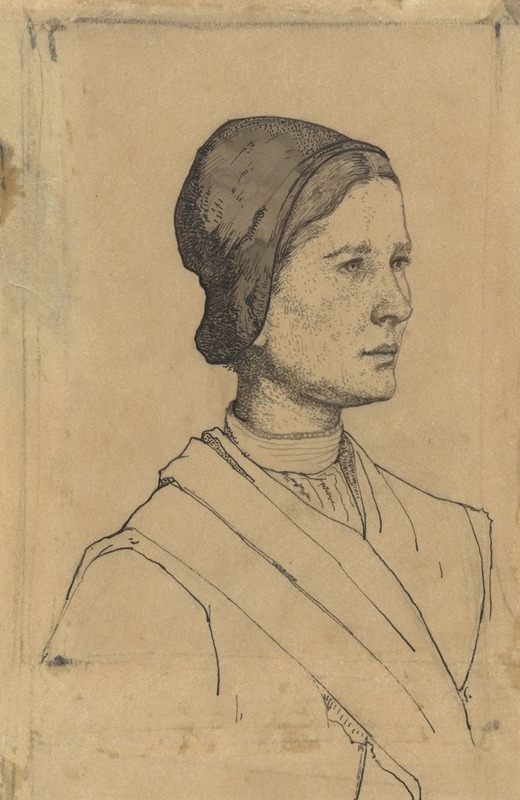 Kop van een vrouw met kapje — Richard Nicolaüs Roland Holst