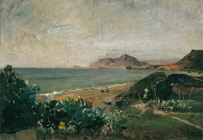 Das Ionische Meer bei Korfu by Emil Jakob Schindler, 1888 — digital art print download