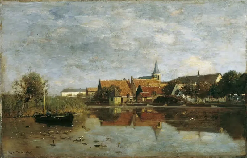 Вид на Гиссен (Северный Брабант) by Евген Йеттель, 1886 — digital art print download