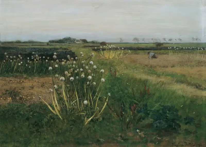 Цветущее луковое поле by Евген Йеттель, 1897 — digital art print download