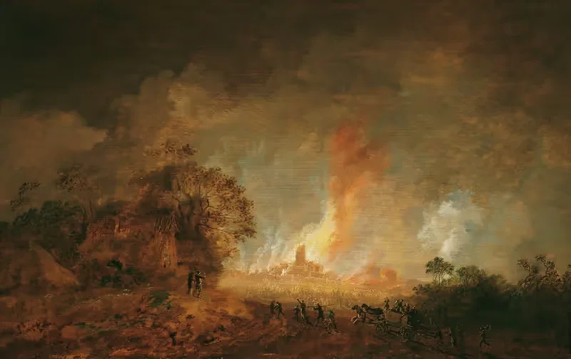Nächtlicher Großbrand — Franz Edmund Weirotter