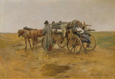 Транспорт раненых by Ханс Ларвин, 1915 — digital art print download