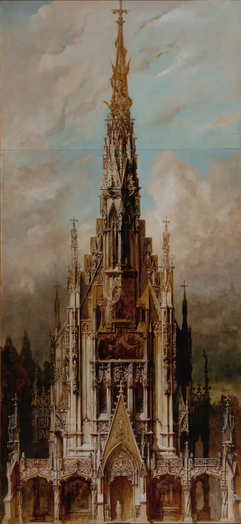 Готическая усыпальница св. Михаила, фасад башни by Ганс Макарат, 1883 — digital art print download