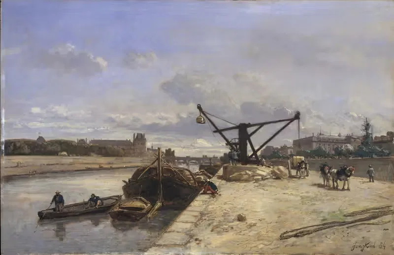 Вид с набережной Орсэ by Иоганн Бартольд Йонгкинд, 1854 — digital art print download
