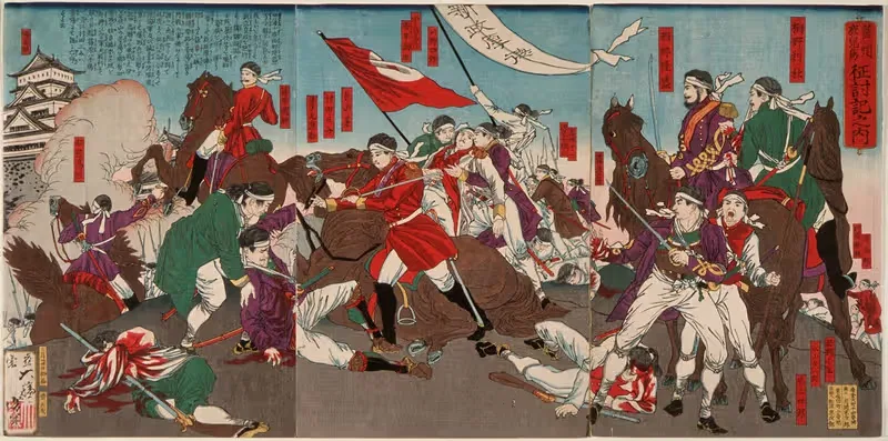 The Death of Murata Sansuke — Tsukioka Yoshitoshi