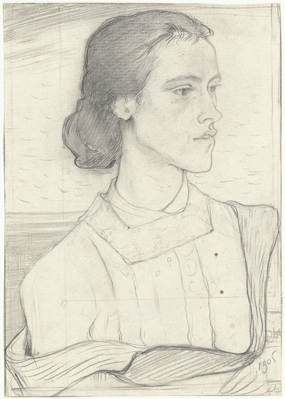 Portret van Kootje Martinet by Ричард Николаус Роланд Хольст, 1905 — digital art print download