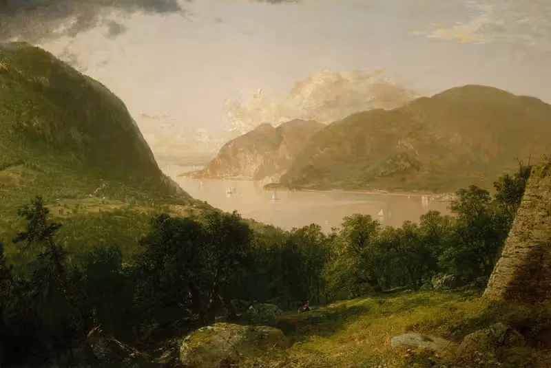 Сцена на реке Гудзон by Джон Фредерик Кенсетт, 1857 — digital art print download