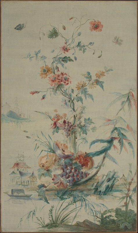 Flowers and Chinoiserie by Аноним — digital art print download