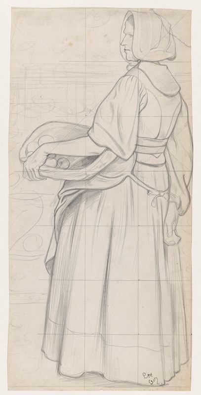 Staand Huizer meisje met fruitmand — Richard Nicolaüs Roland Holst