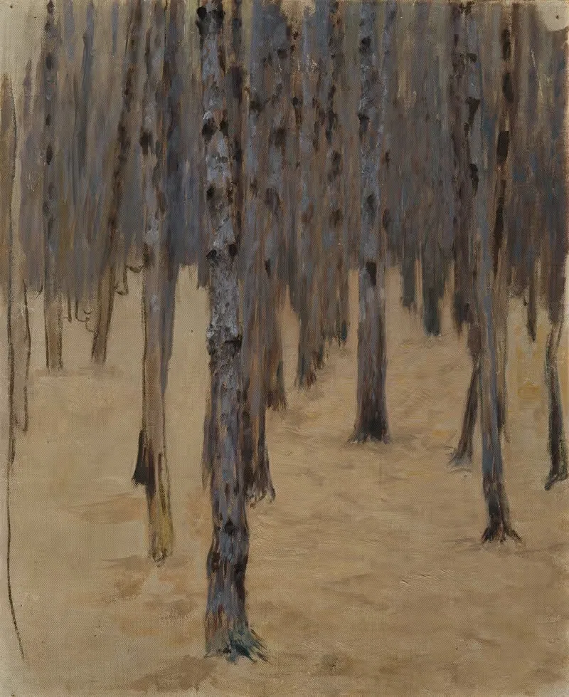 Nadelwald im Schnee by Koloman Moser, 1908 — digital art print download