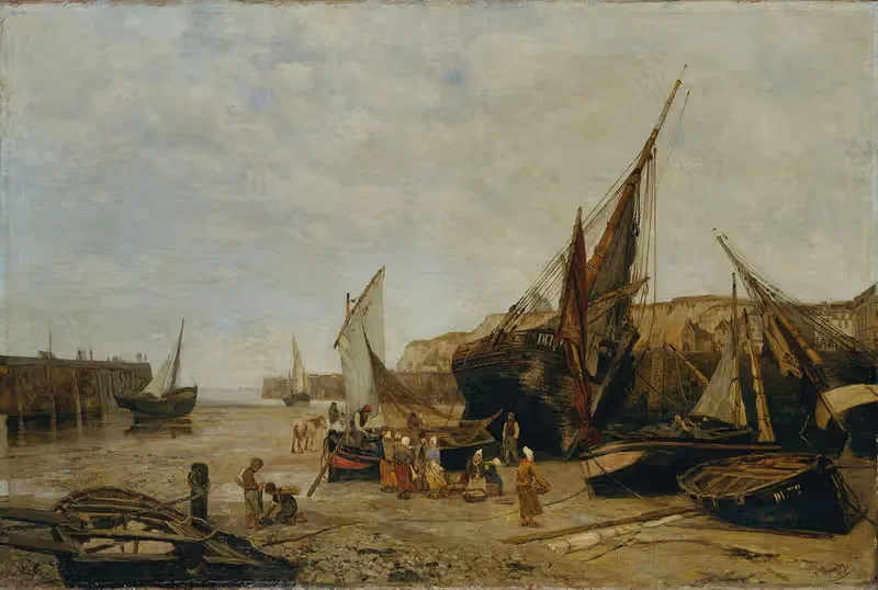 Порт Дьеппа by Мария фон Парменьтье, 1878 — digital art print download