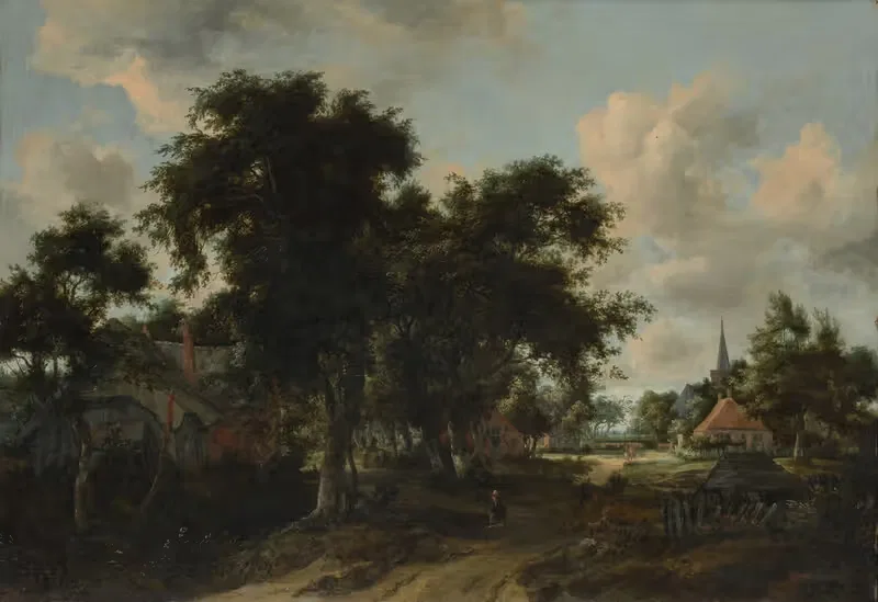 Entrance to a Village — Meindert Hobbema