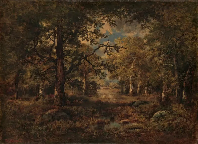 A Vista through Trees; Fontainebleau — Narcisse-Virgile Diaz de La Peña