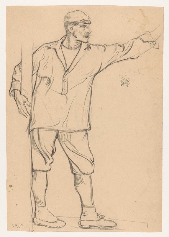 Staande man met uitgestrekte arm by Ричард Николаус Роланд Хольст, 1903 — digital art print download
