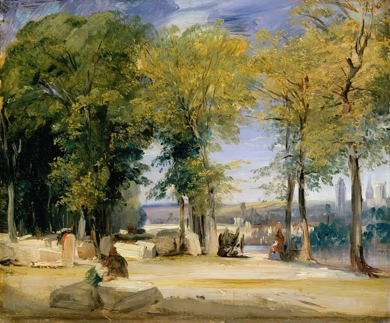 View near Rouen by Richard Parkes Bonington — digital art print download