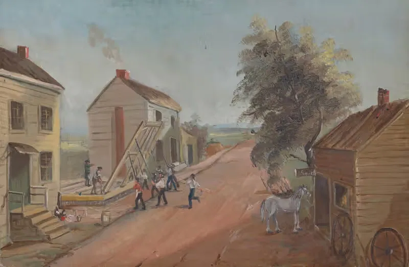 House Raising by William P. Chappel — digital art print download