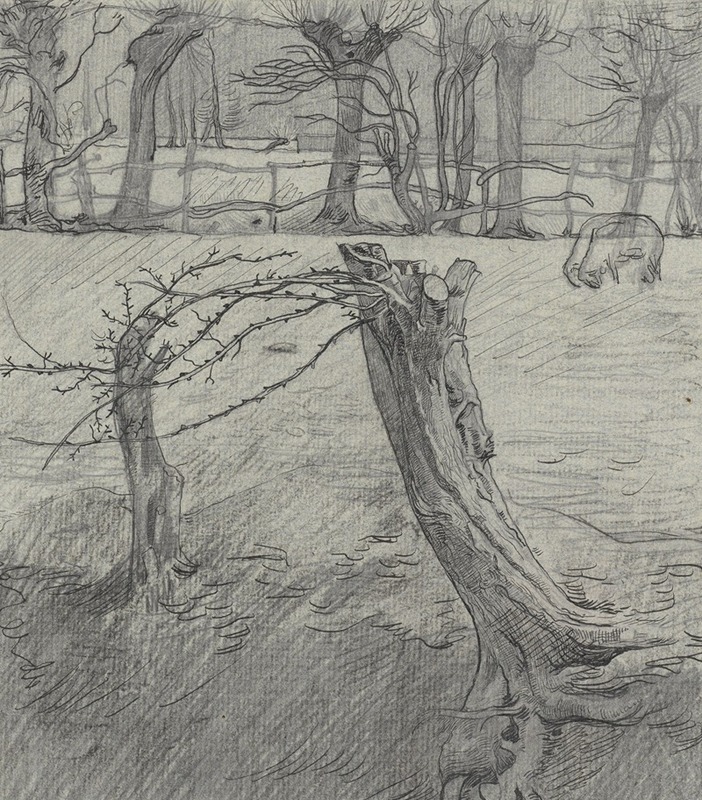 Weidelandschap met wilgen by Ричард Николаус Роланд Хольст, 1878 - 1938 — digital art print download