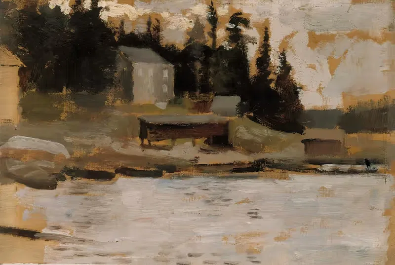 Landscape Sketch from Hamari by Albert Edelfelt, 1885 — digital art print download
