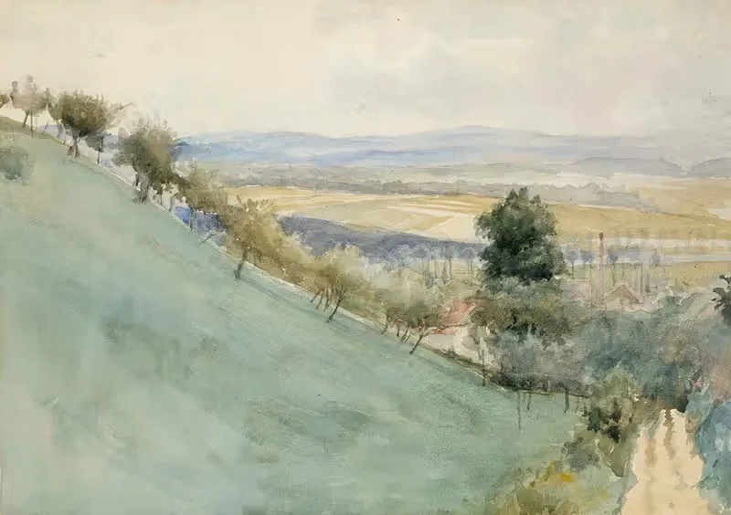 Mäenrinne Montbéliardista — Albert Edelfelt