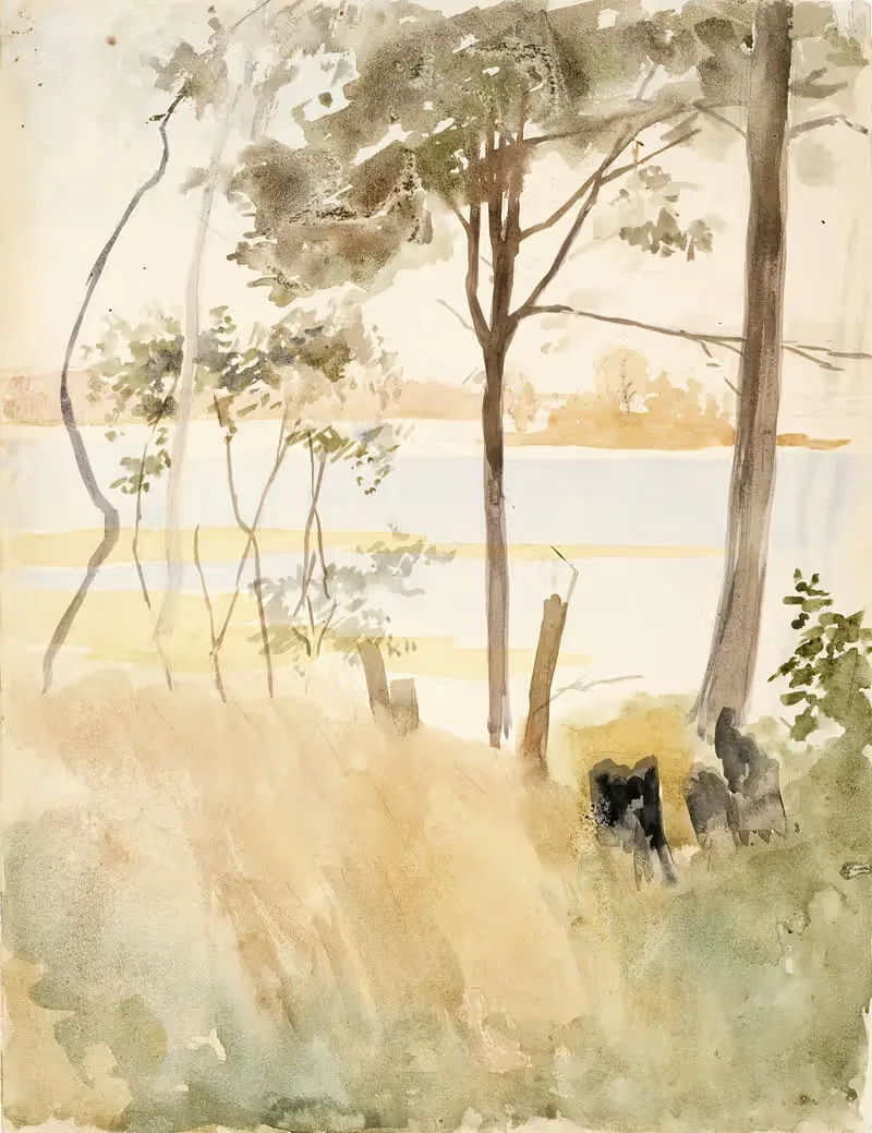 Seashore at Haikko in Autumn — Albert Edelfelt