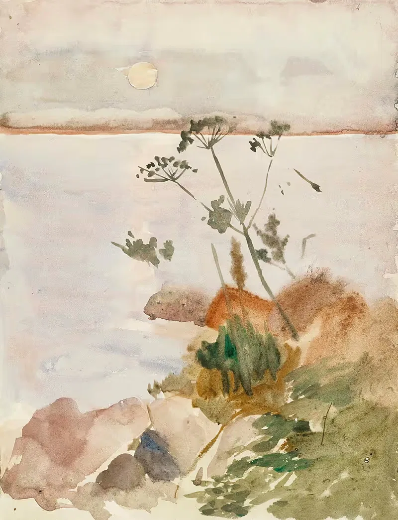 Seashore in the Moonlight by Albert Edelfelt — digital art print download