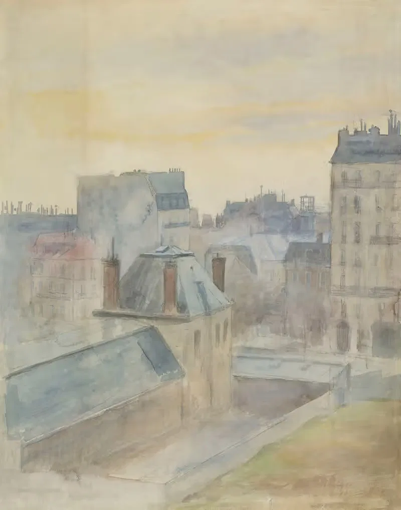 View of the artist's studio in Paris — Albert Edelfelt