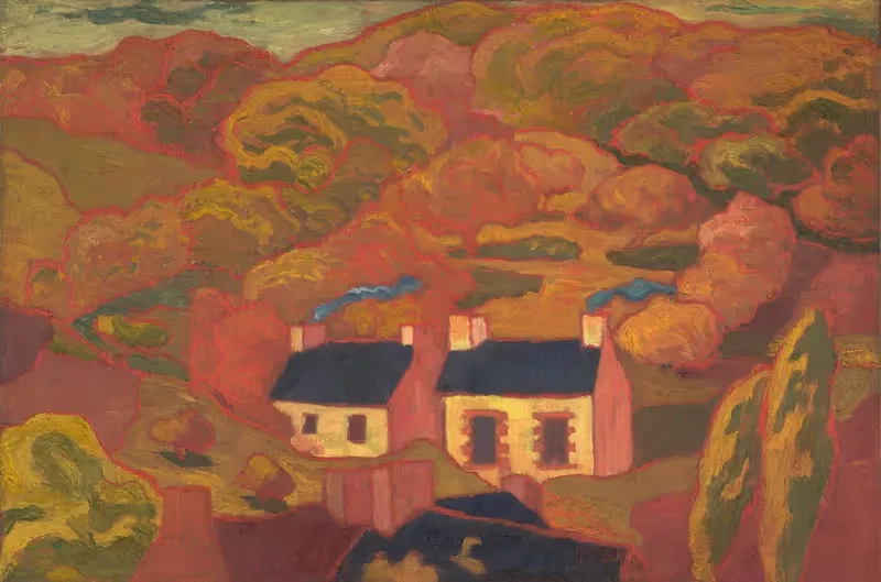 Two Thatched Cottages (Les deux chaumières) — Armand Seguin